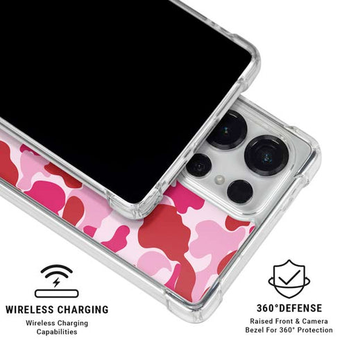 Pink Street Camo Galaxy S25 Ultra Clear Case