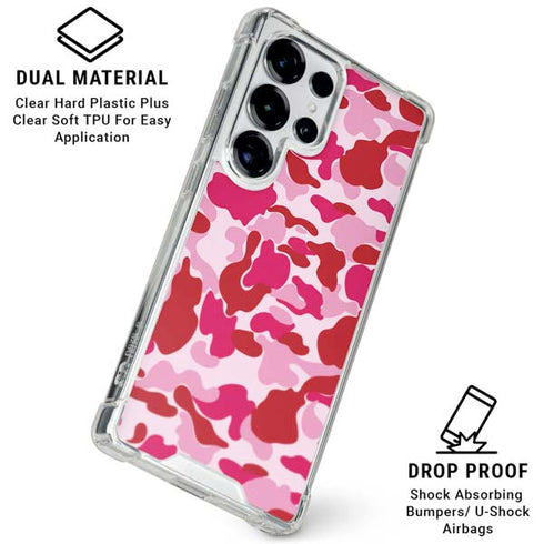 Pink Street Camo Galaxy S26 Ultra Clear Case
