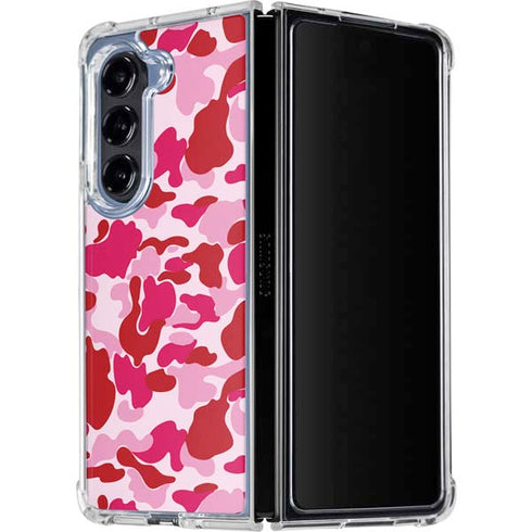 Pink Street Camo Galaxy Z Fold5 5G Clear Case