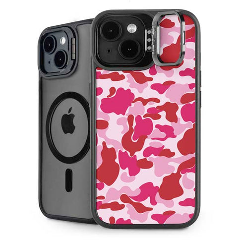 Pink Street Camo iPhone 14 Kickstand Case