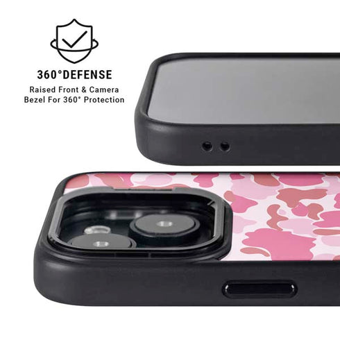 Pink Street Camo iPhone 14 Plus Kickstand Case