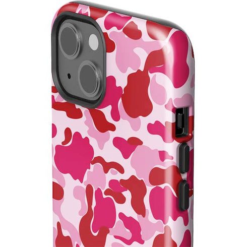 Pink Street Camo iPhone 15 Impact Case