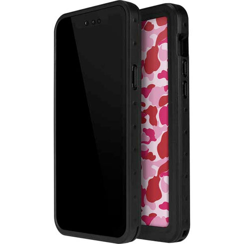 Pink Street Camo iPhone 15 Plus Waterproof Case