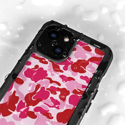 Pink Street Camo iPhone 15 Plus Waterproof Case