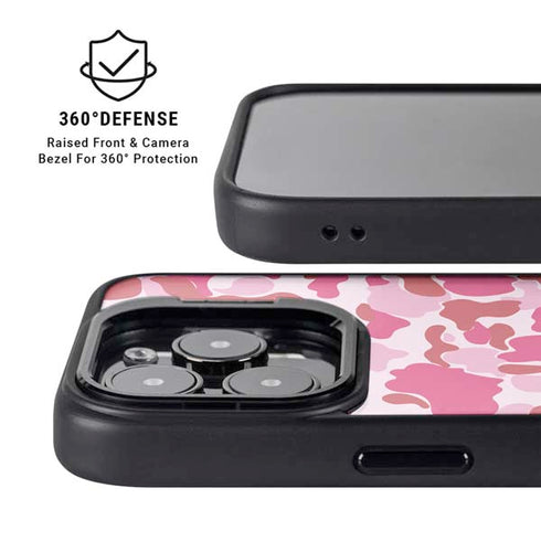 Pink Street Camo iPhone 15 Pro Kickstand Case