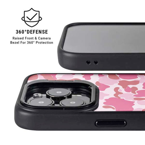 Pink Street Camo iPhone 15 Pro Max Kickstand Case