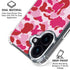 Pink Street Camo iPhone 16 Clear Case