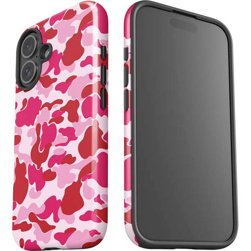 Pink Street Camo iPhone 16 Impact Case