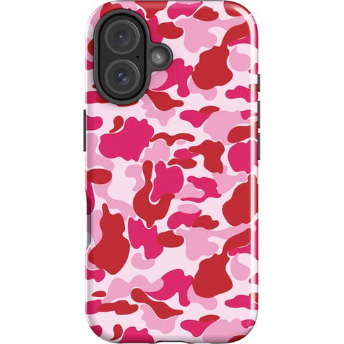 Pink Street Camo iPhone 16 Plus Impact Case