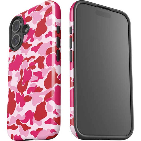 Pink Street Camo iPhone 16 Plus Impact Case