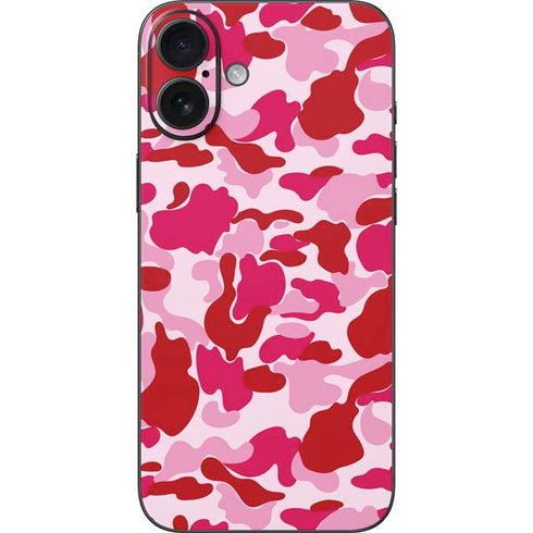 Pink Street Camo iPhone 16 Plus Skin