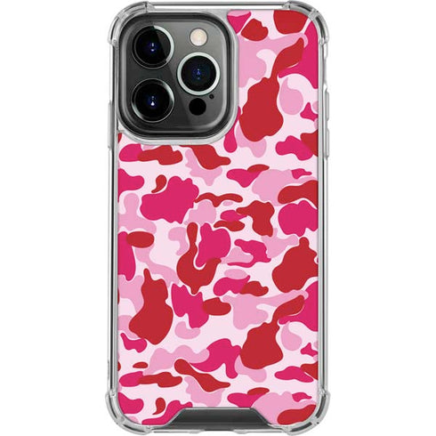 Pink Street Camo iPhone 16 Pro Clear Case