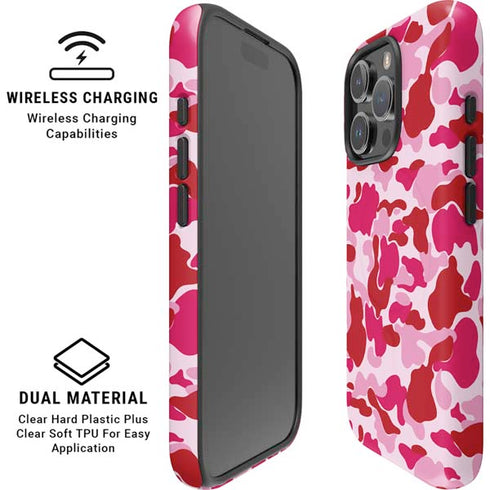 Pink Street Camo iPhone 16 Pro Magsafe Impact Case