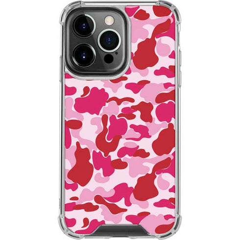 Pink Street Camo iPhone 16 Pro Max Clear Case