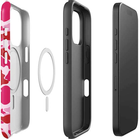 Pink Street Camo iPhone 16 Pro Max Magsafe Impact Case