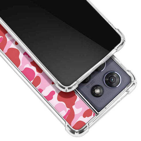 Pink Street Camo Moto G Play 5G (2025) Clear Case