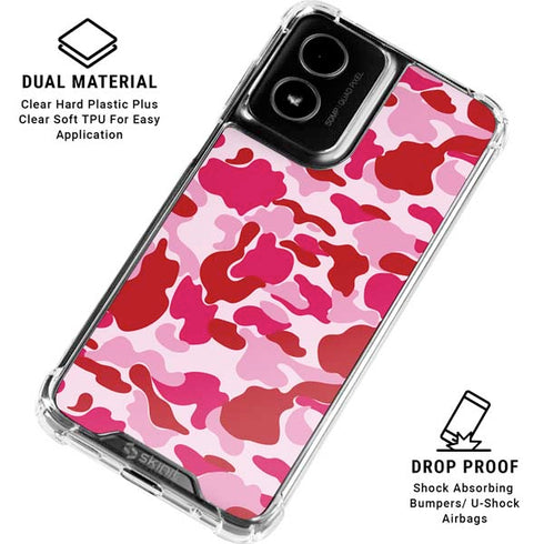 Pink Street Camo Moto G Power 5G (2024) Clear Case