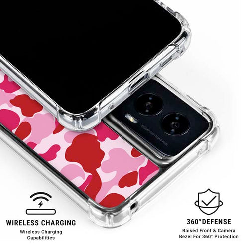 Pink Street Camo Moto G Power 5G (2024) Clear Case