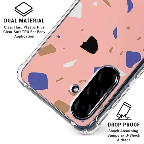 Pink Terrazzo Galaxy A36 5G Clear Case