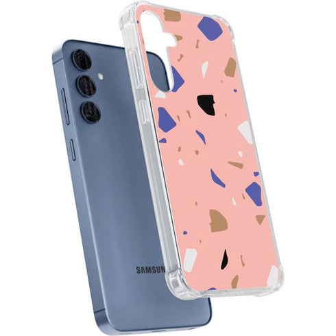 Pink Terrazzo Galaxy A55 5G Clear Case