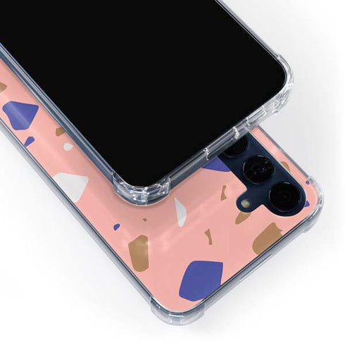 Pink Terrazzo Galaxy A55 5G Clear Case
