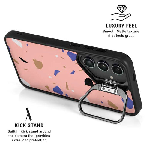 Pink Terrazzo Galaxy S25 Plus Kickstand Case
