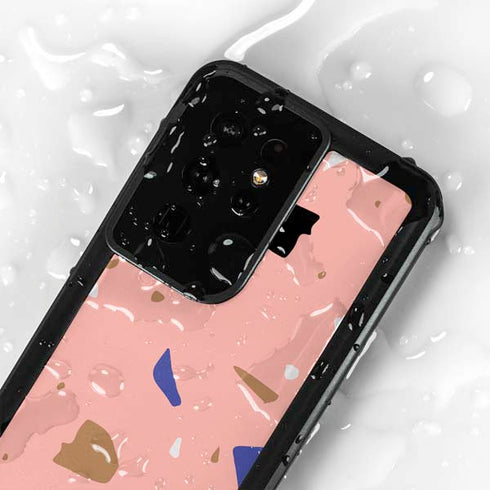 Pink Terrazzo Galaxy S24 Ultra Waterproof Case