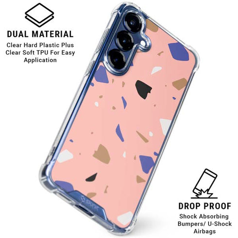 Pink Terrazzo Galaxy S25 Clear Case