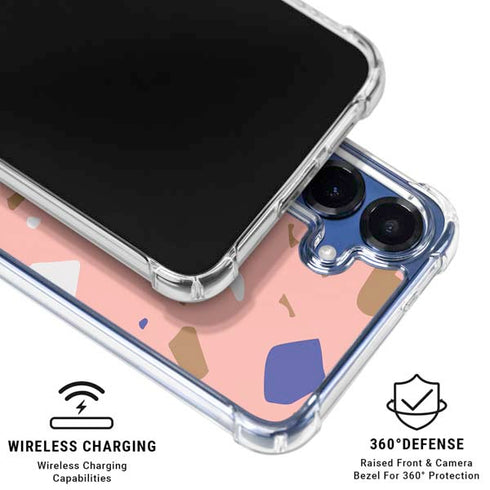 Pink Terrazzo Galaxy S25 Plus Clear Case