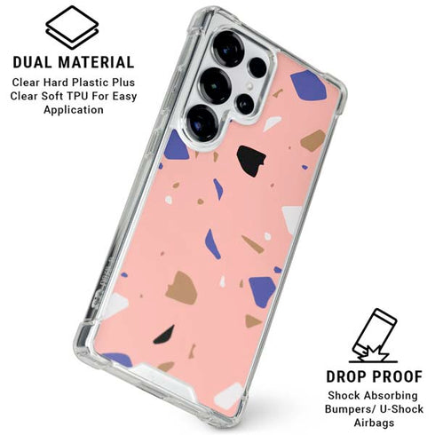 Pink Terrazzo Galaxy S25 Ultra Clear Case