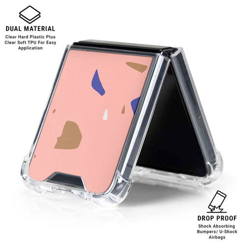 Pink Terrazzo Galaxy Z Flip6 Clear Case