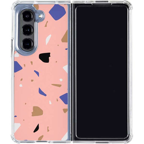 Pink Terrazzo Galaxy Z Fold5 5G Clear Case