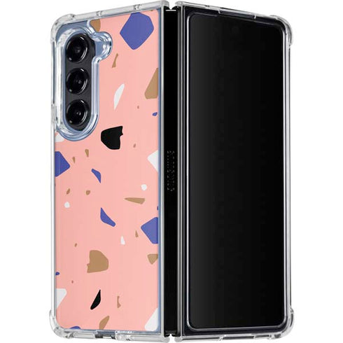 Pink Terrazzo Galaxy Z Fold5 5G Clear Case