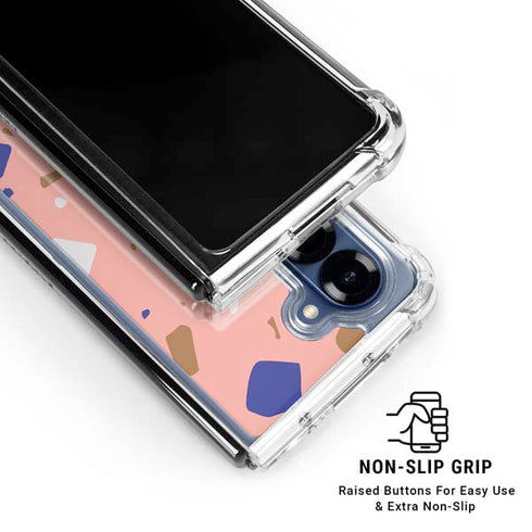 Pink Terrazzo Galaxy Z Fold6 Clear Case