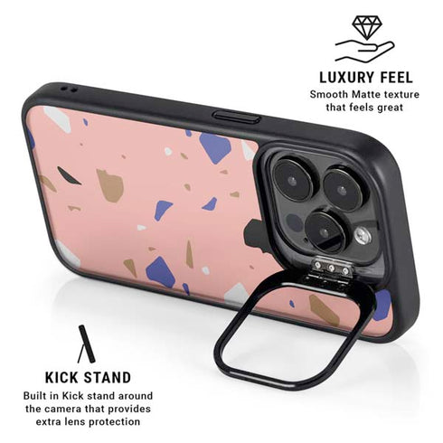 Pink Terrazzo iPhone 13 Pro Kickstand Case
