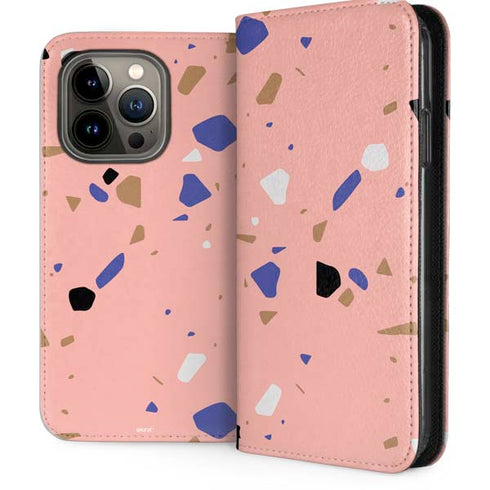 Pink Terrazzo iPhone 14 Pro Folio Case