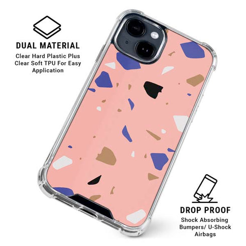 Pink Terrazzo iPhone 15 Clear Case