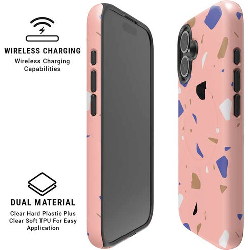 Pink Terrazzo iPhone 16 Magsafe Impact Case