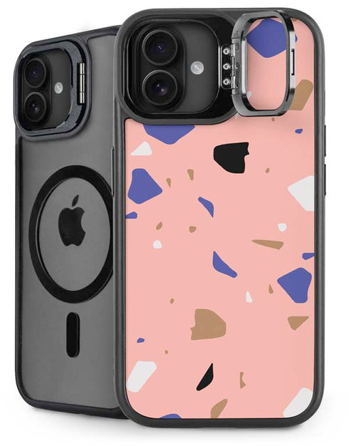 Pink Terrazzo iPhone 16 Plus Kickstand Case