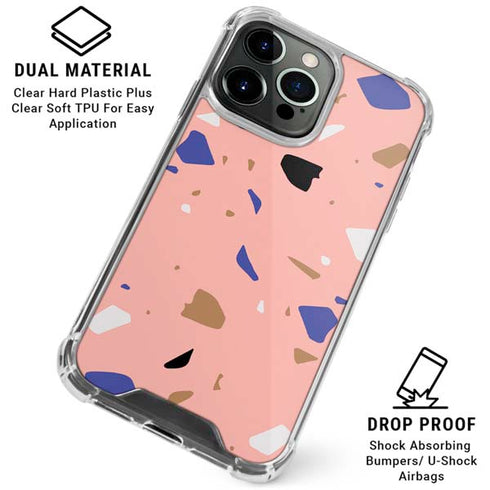 Pink Terrazzo iPhone 16 Pro Clear Case