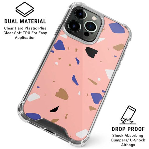 Pink Terrazzo iPhone 16 Pro Max Clear Case