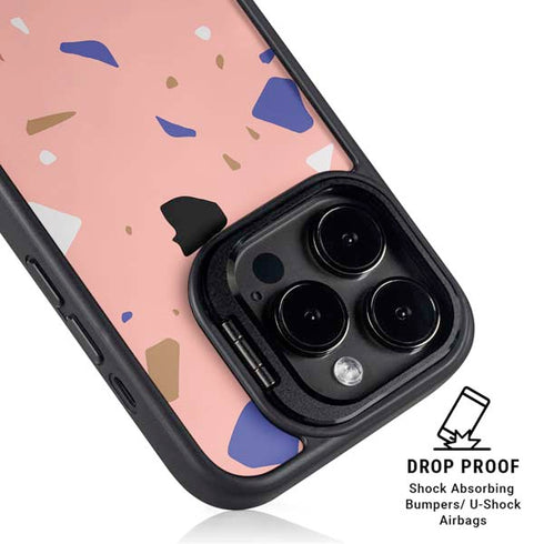Pink Terrazzo iPhone 16 Pro Max Kickstand Case