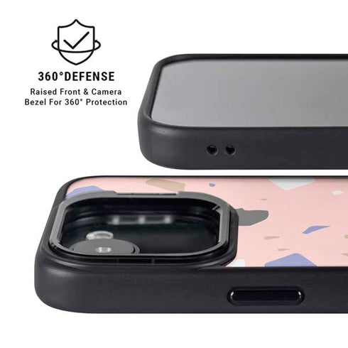 Pink Terrazzo iPhone 16e Kickstand Case