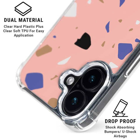 Pink Terrazzo iPhone 17 Clear Case