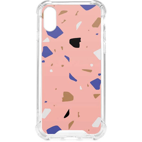 Pink Terrazzo iPhone XS Clear Case
