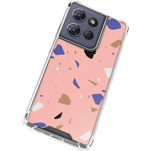 Pink Terrazzo Moto G 5G (2025) Clear Case