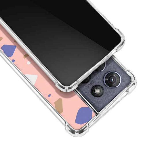 Pink Terrazzo Moto G 5G (2025) Clear Case