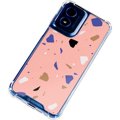Pink Terrazzo Moto G 5G (2024) Clear Case