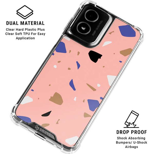 Pink Terrazzo Moto G Power 5G (2024) Clear Case