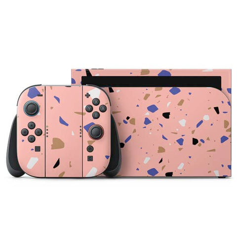Pink Terrazzo Nintendo Skins